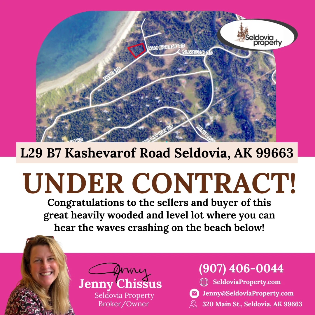 Congratulations to the happy sellers and the lucky new buyer of this beautiful, heavily wooded and level lot in Seldovia!