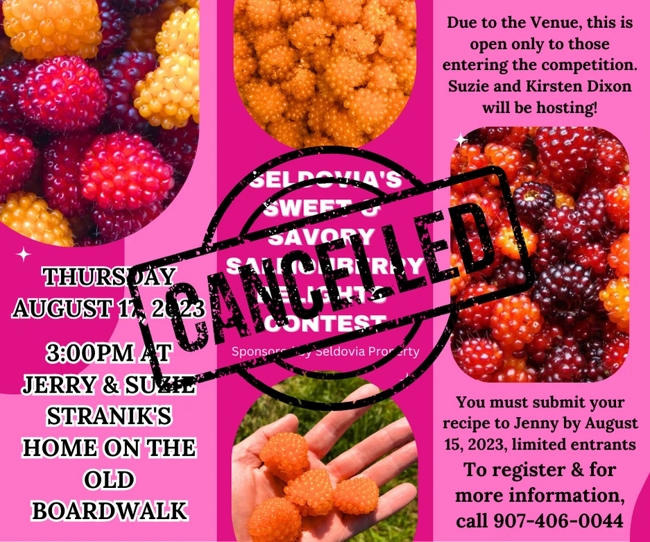 Sweet & Savory Salmonberry Delights Contest is Cancelled