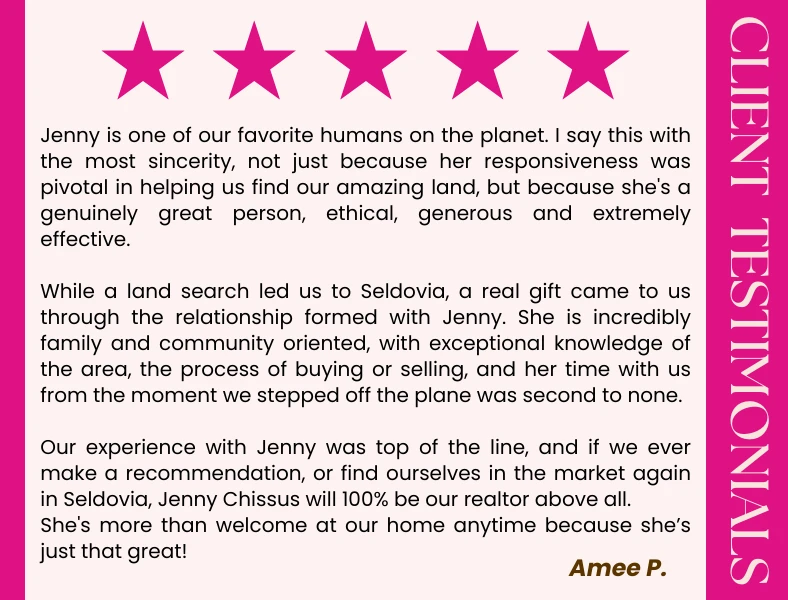 Amee's kind testimonial