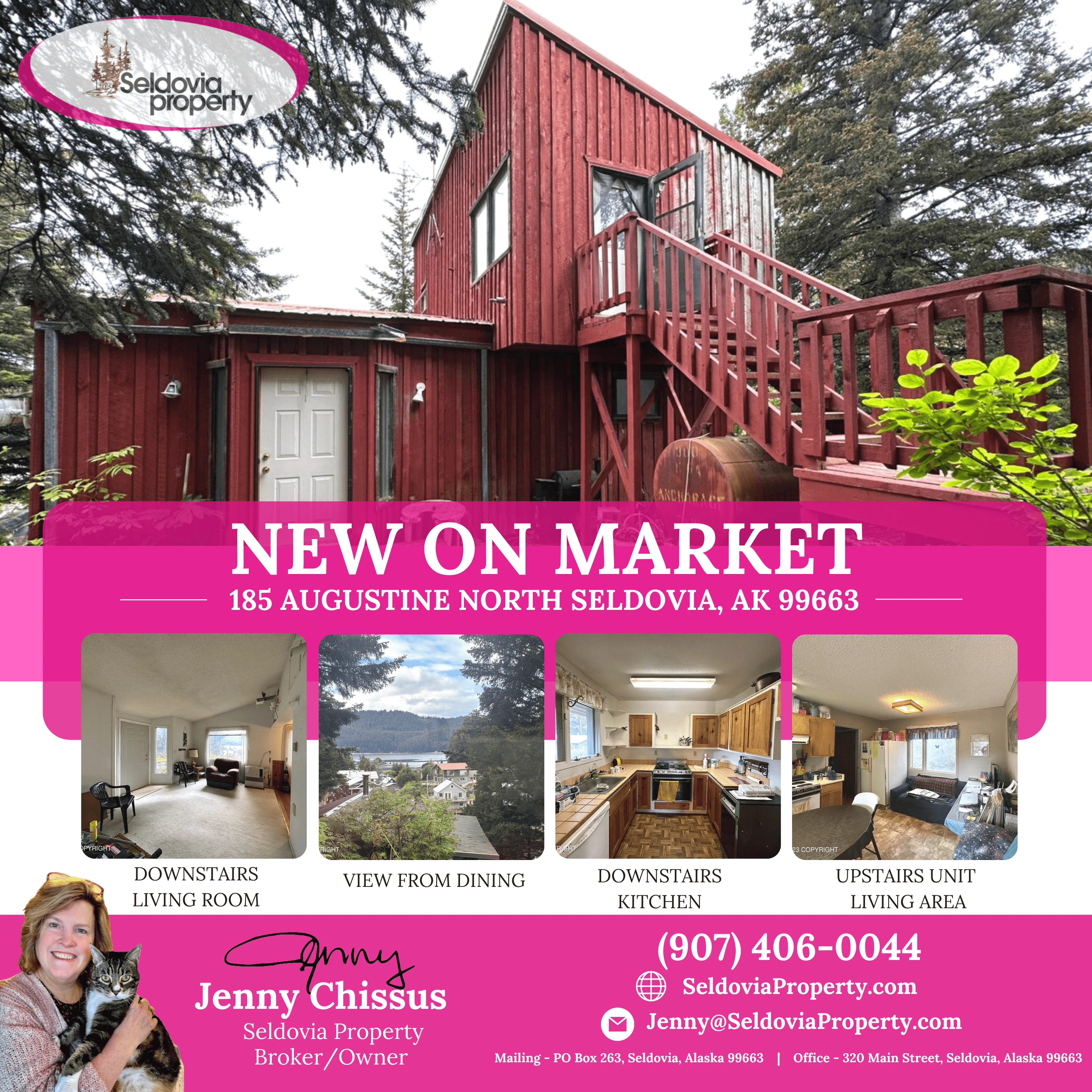 2 story duplex - with views of the iconic Seldovia slough!