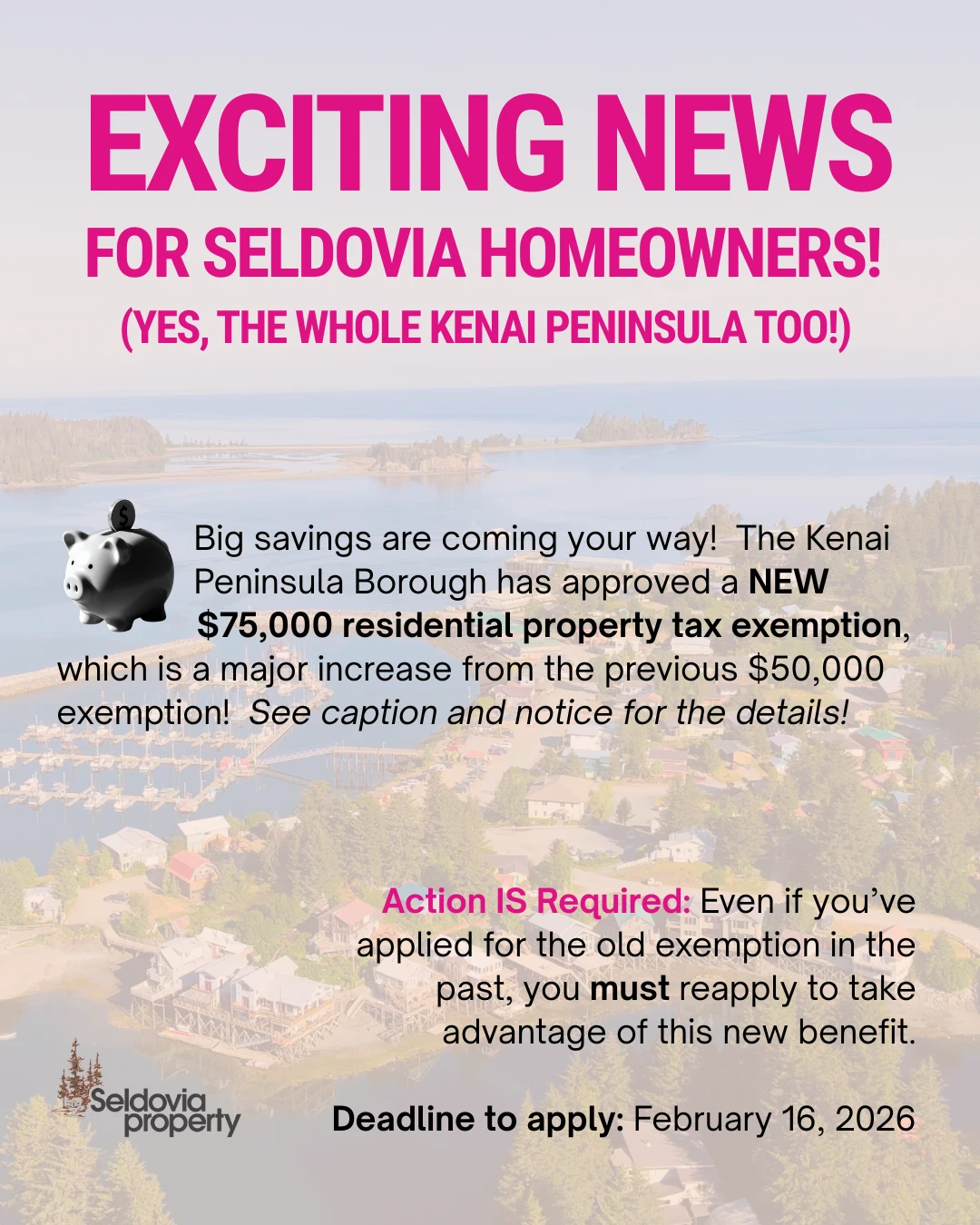 Exciting News for Seldovia Homeowners! (Yes, the whole Kenai Peninsula too!) 