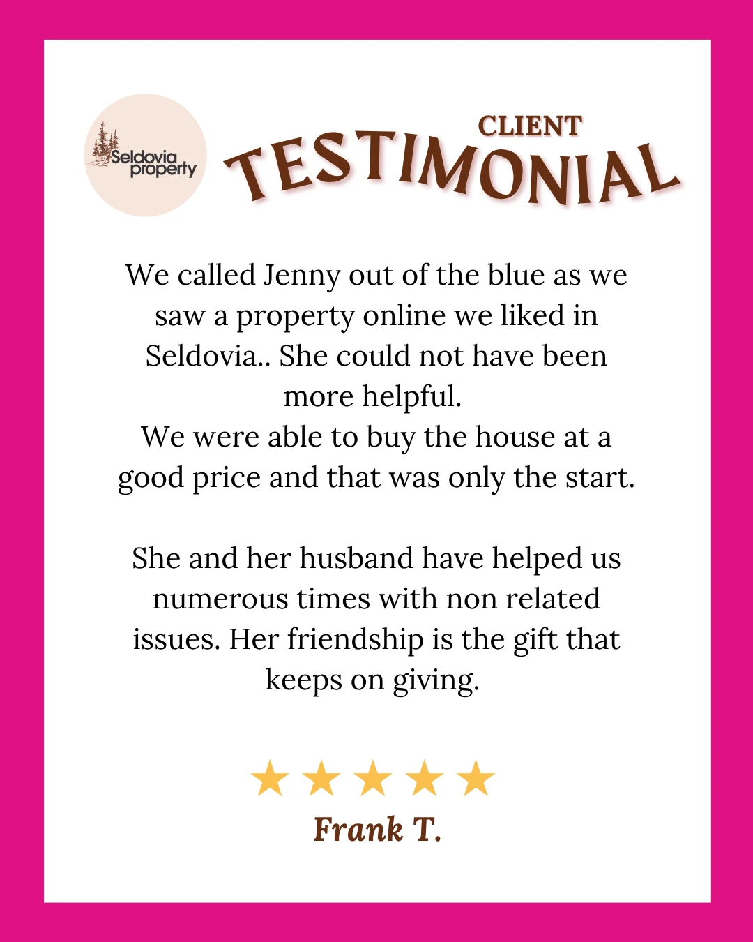 Nothing matters more than happy clients!