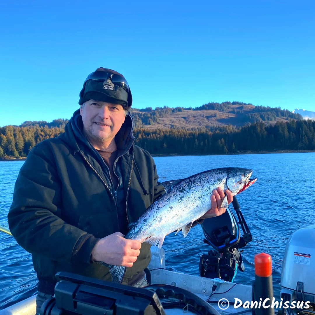 Sonny caught a Winter King Salmon!