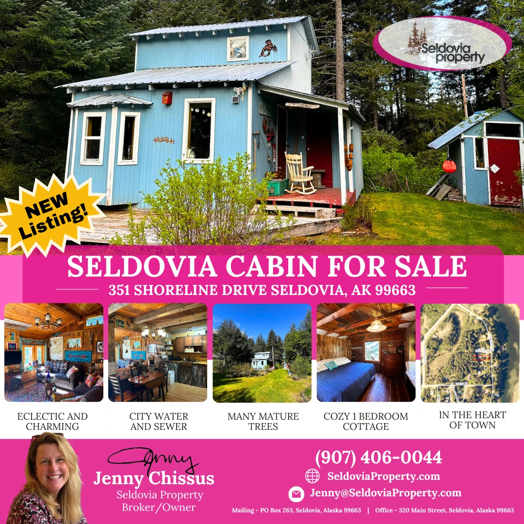 Storybook cottage charm in the heart of Seldovia!