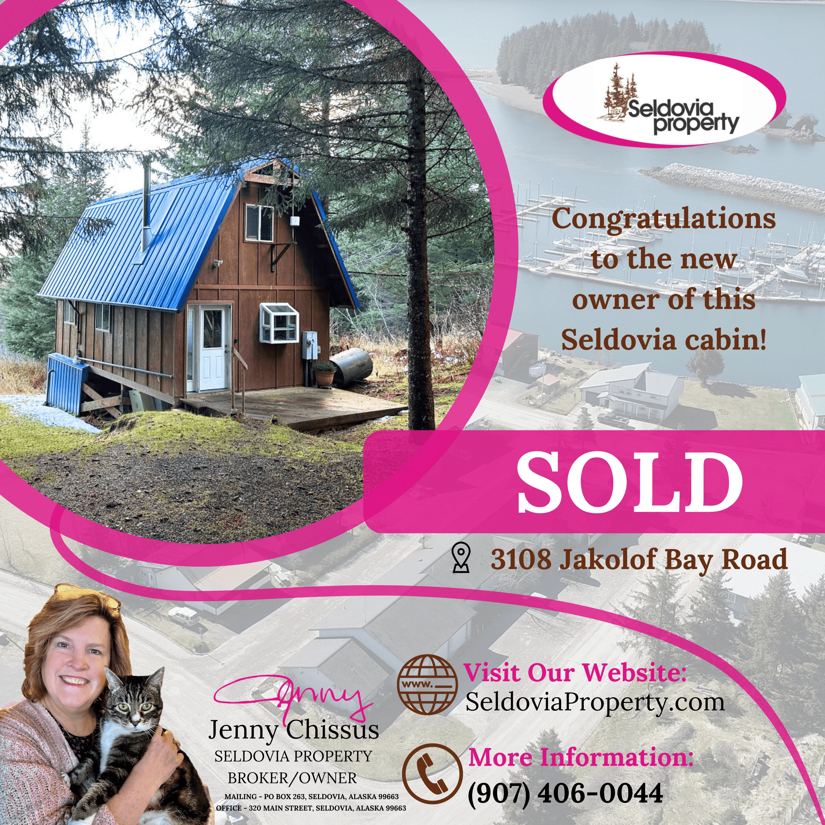 Wahoo! Another Seldovia cabin has found its new owner.