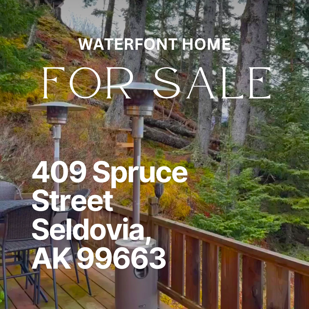 Take a peek at this custom-built waterfront home, perfectly positioned overlooking Seldovia Bay!