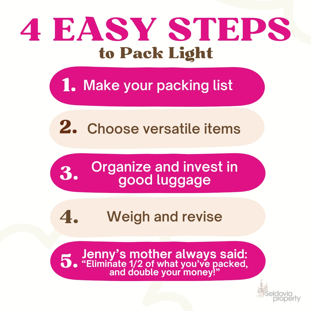 4 Easy Steps to Pack Light