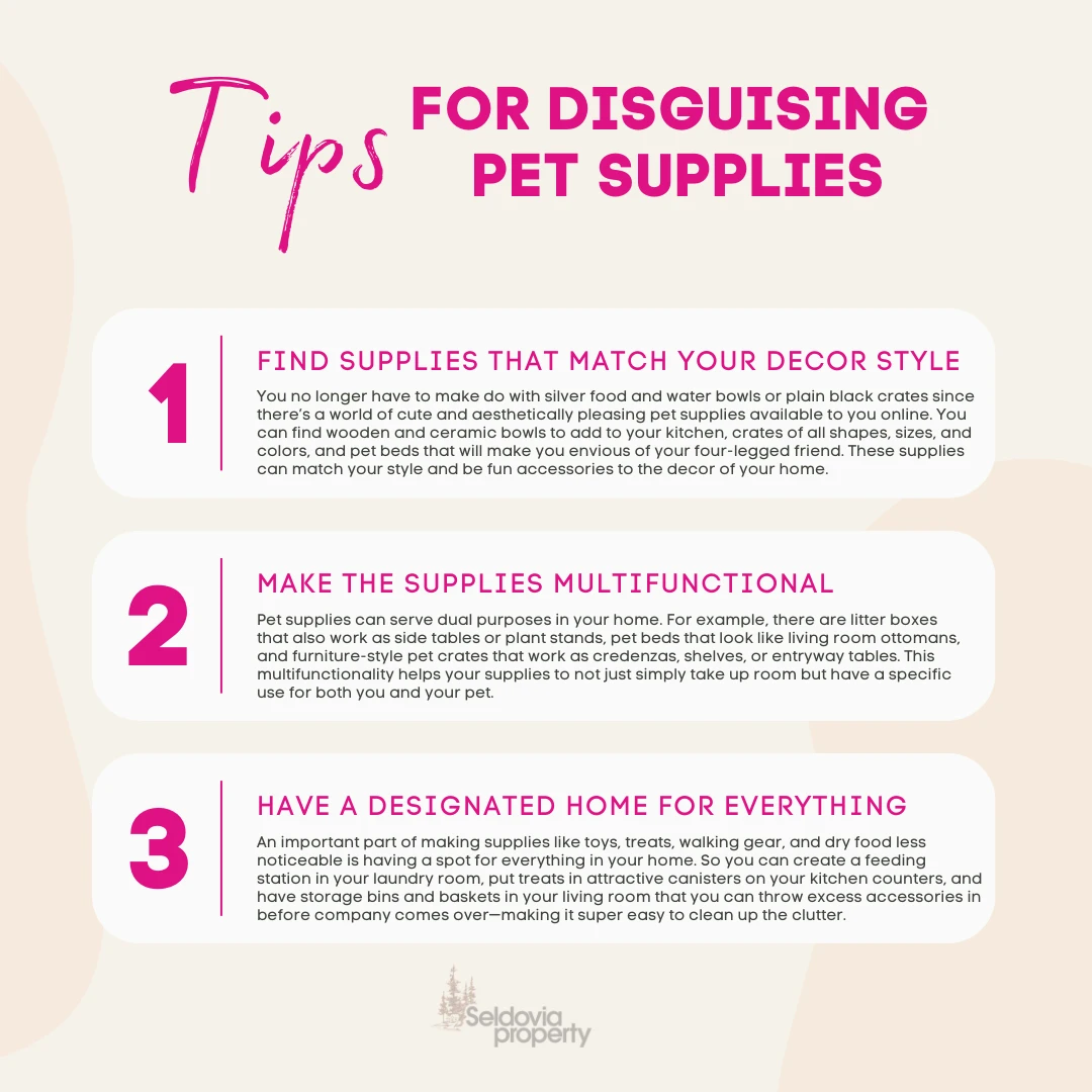 Tips For Disguising Pet Supplies