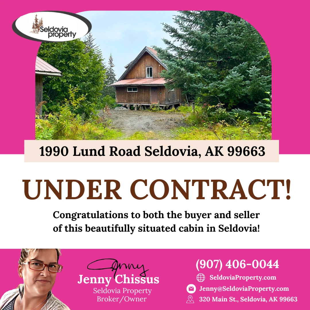 Congratulations to both the buyer and seller of this beautifully situated cabin in Seldovia!