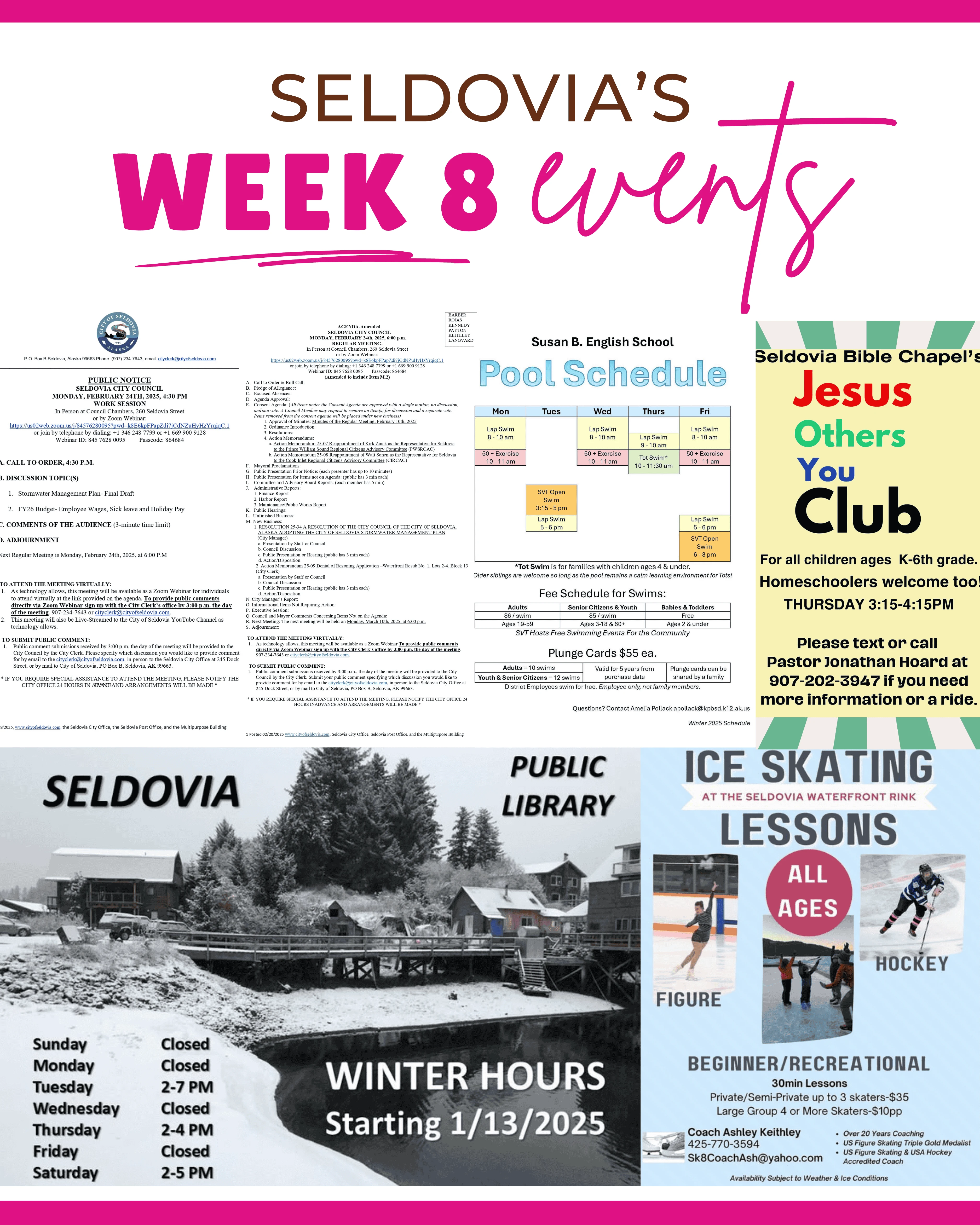 Hello, Seldovia! Welcome to Week 8 of 2025!